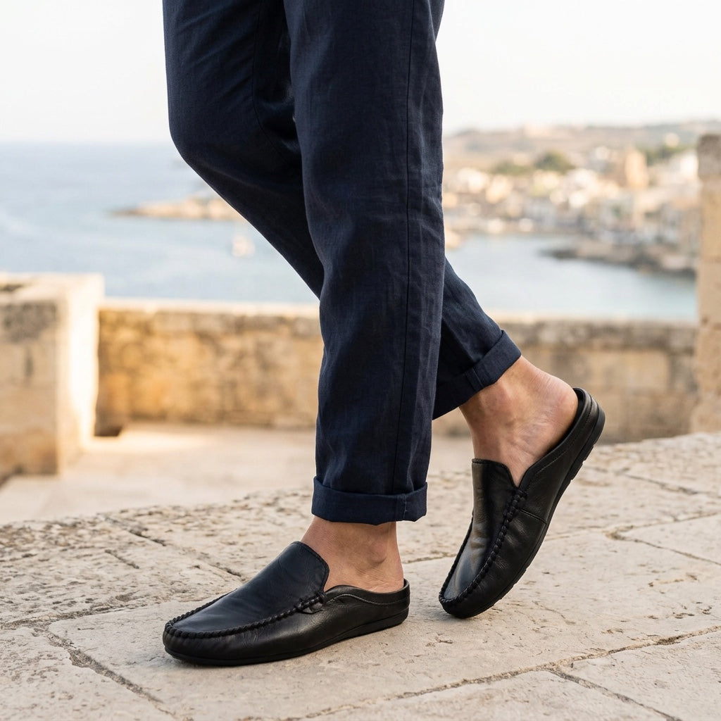 The Coastal Leather Mules