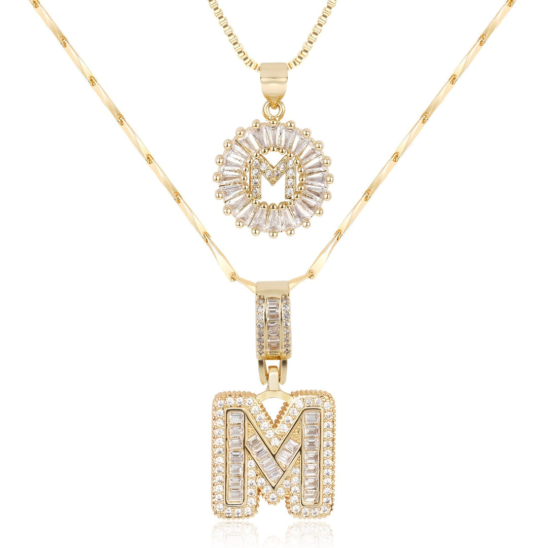 2pc Forever Bond Initial Necklace Set