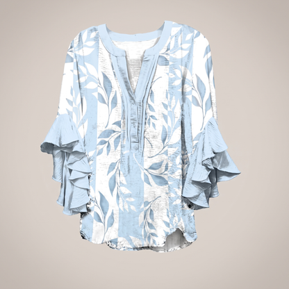 ELENORA WHISPER RUFFLE BLOUSE