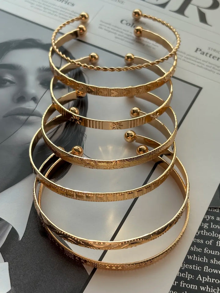 The Luxe Stack™ 7-Piece Cuff Bracelet Set