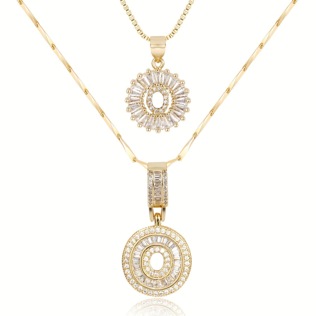 2pc Forever Bond Initial Necklace Set