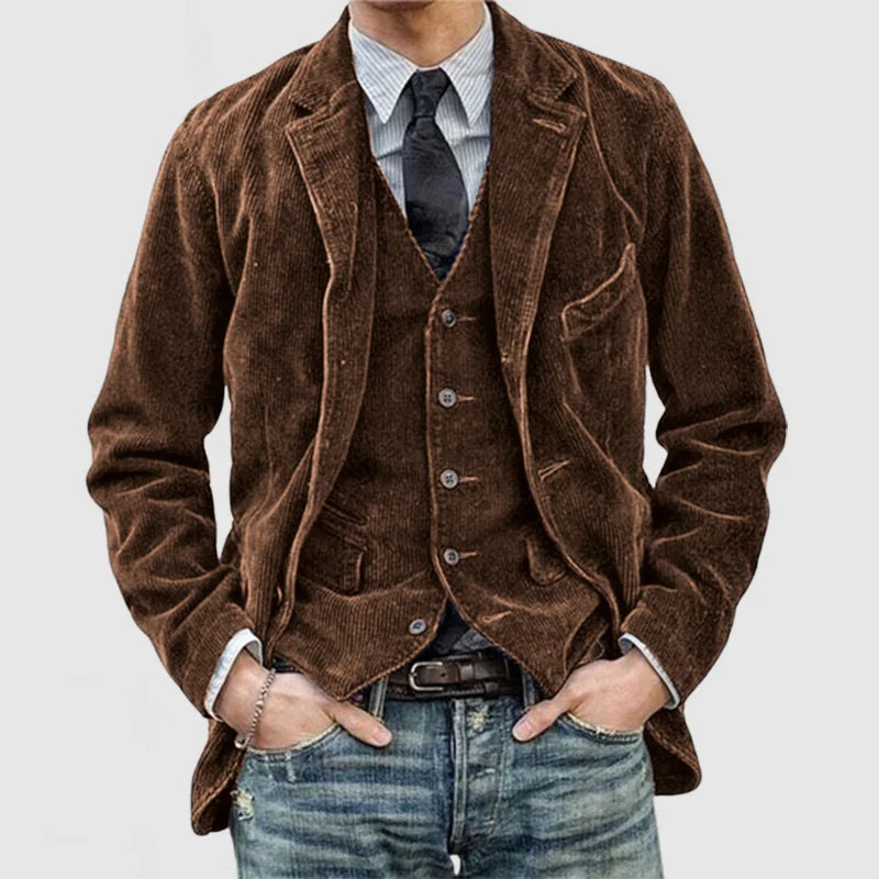 Aven – Stylish Vintage Blazer and Vest Set