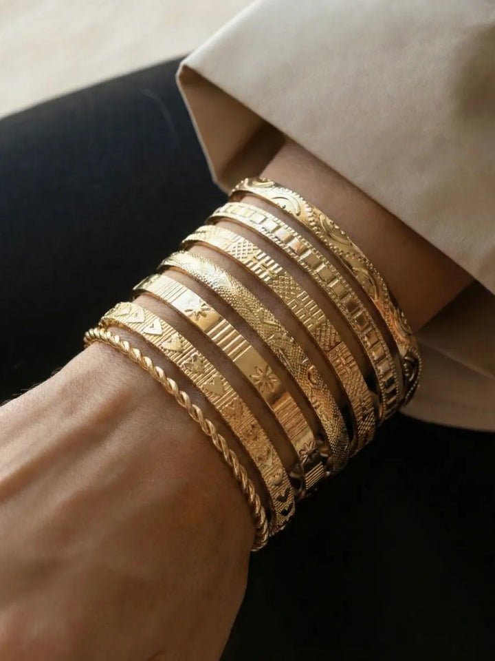The Luxe Stack™ 7-Piece Cuff Bracelet Set