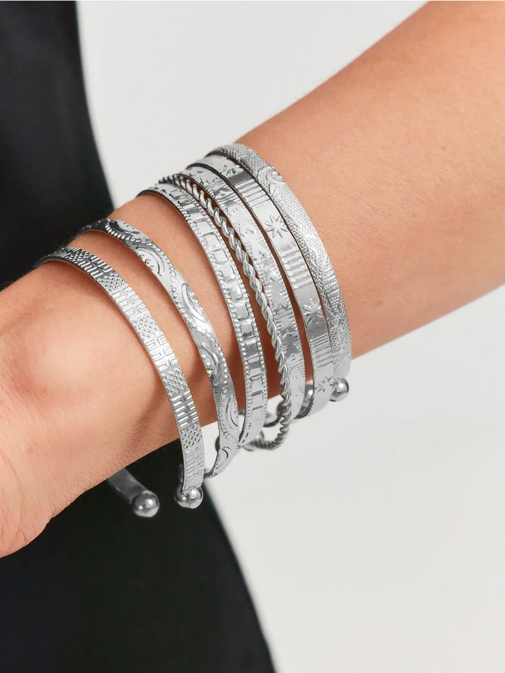 The Luxe Stack™ 7-Piece Cuff Bracelet Set