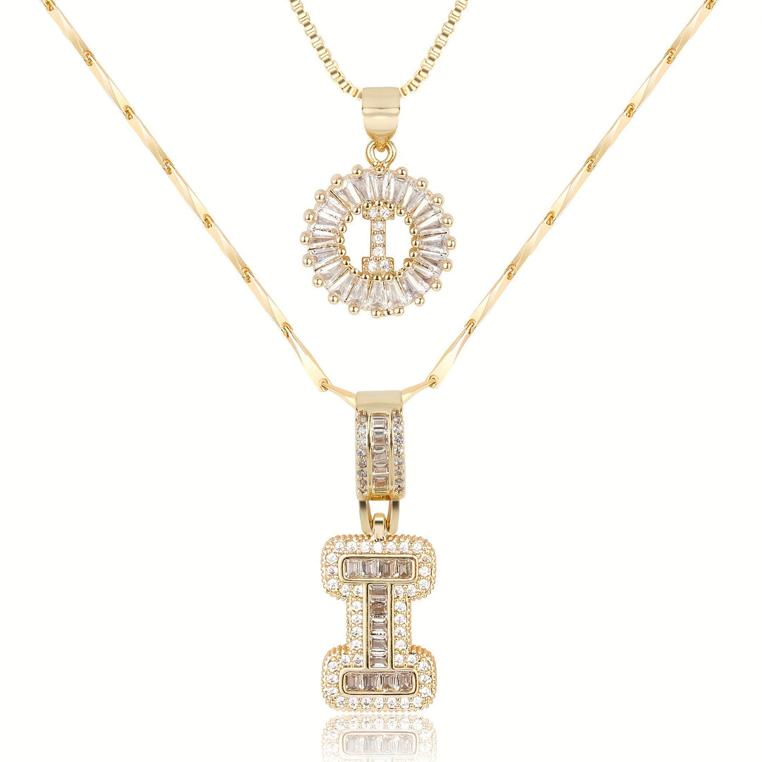 2pc Forever Bond Initial Necklace Set