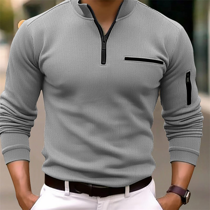 GUSTAV™|ZIP COLLAR SWEATER