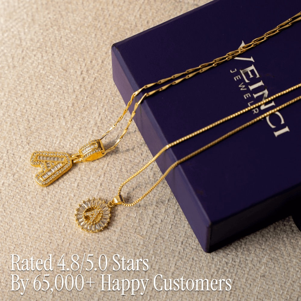 2pc Forever Bond Initial Necklace Set