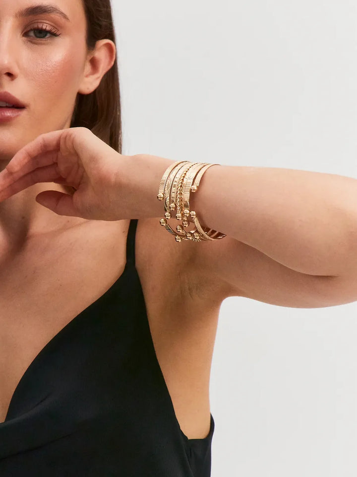 The Luxe Stack™ 7-Piece Cuff Bracelet Set