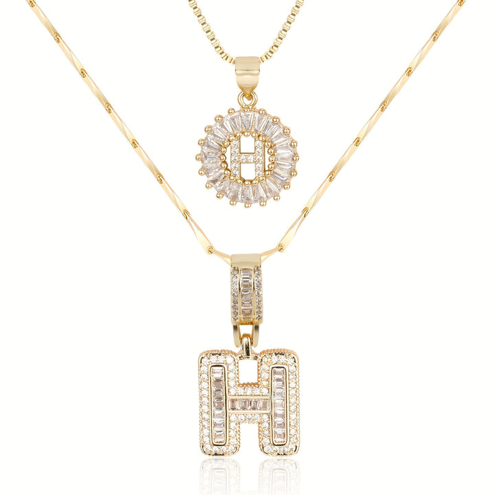 2pc Forever Bond Initial Necklace Set