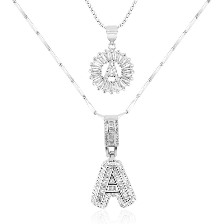 2pc Forever Bond Initial Necklace Set