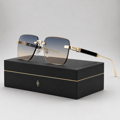 Cavalier Rimless Square Sunglasses