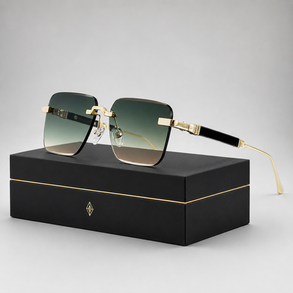 Cavalier Rimless Square Sunglasses