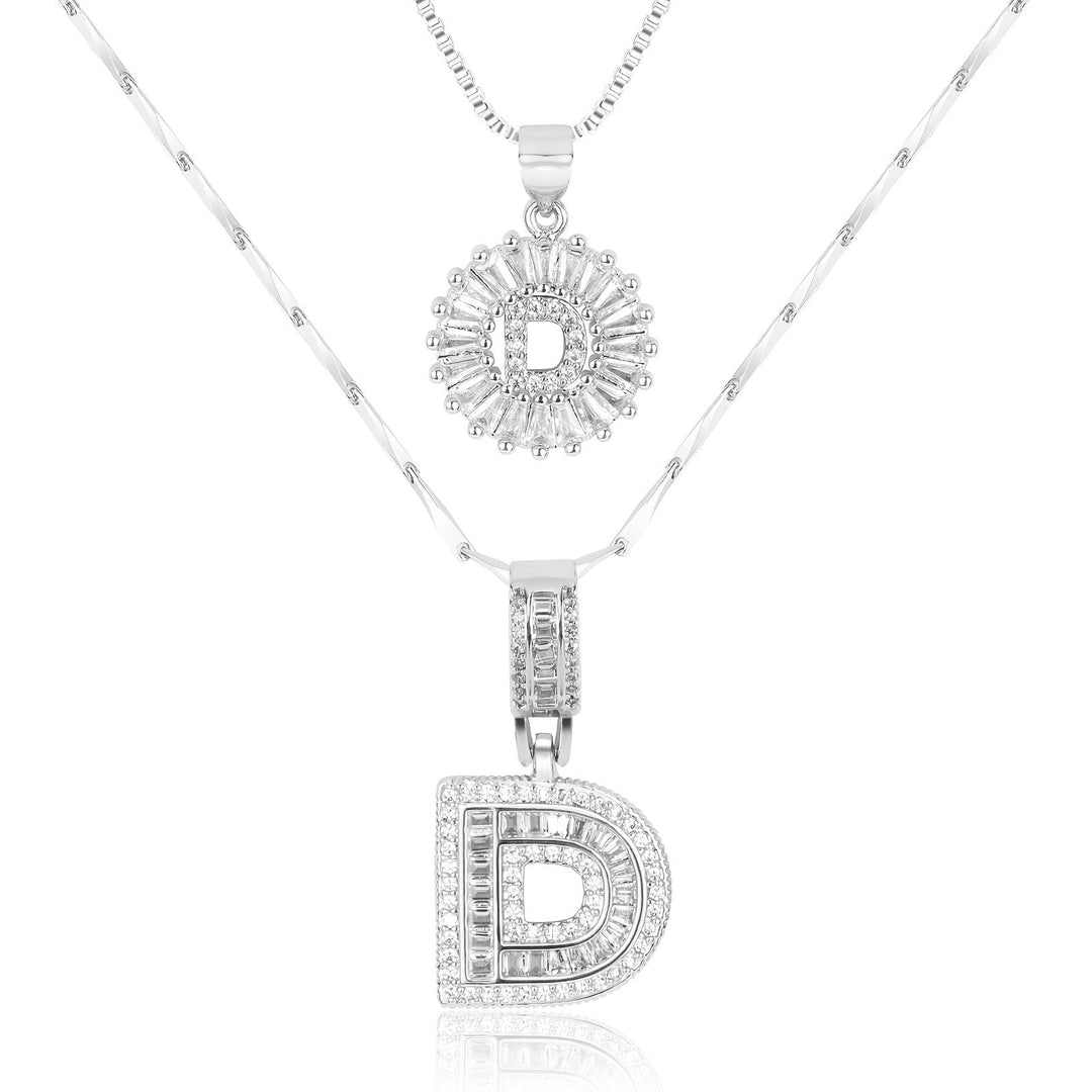 2pc Forever Bond Initial Necklace Set