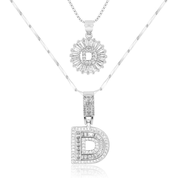 2pc Forever Bond Initial Necklace Set