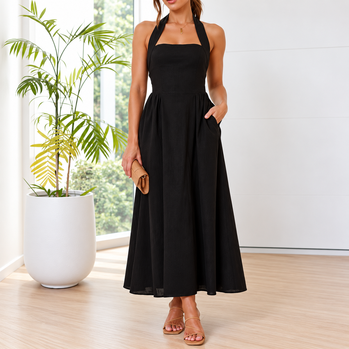 Black Halter Dress