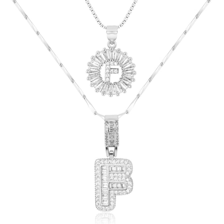 2pc Forever Bond Initial Necklace Set