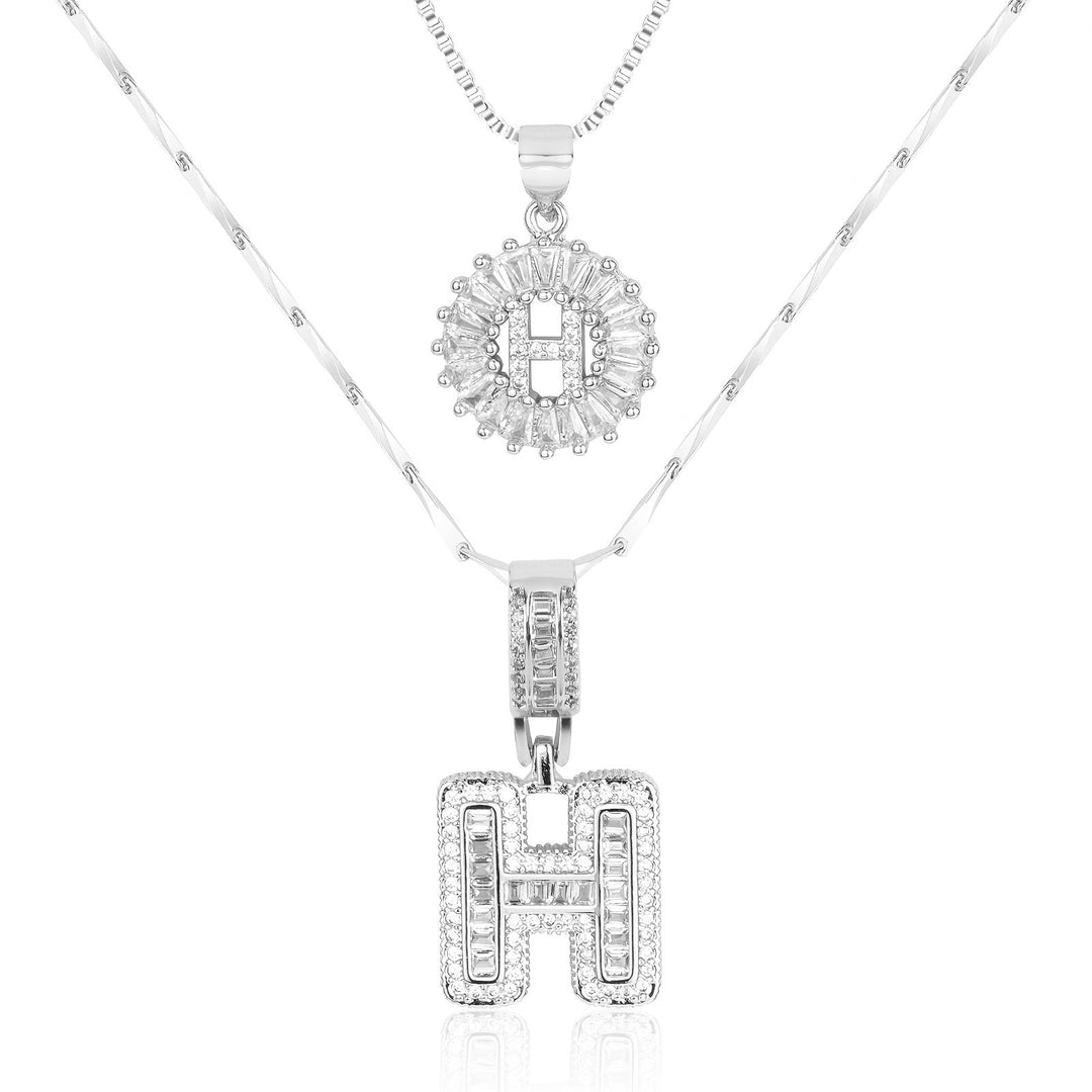2pc Forever Bond Initial Necklace Set