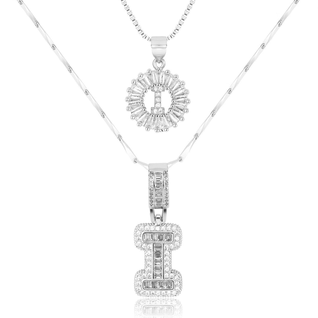 2pc Forever Bond Initial Necklace Set