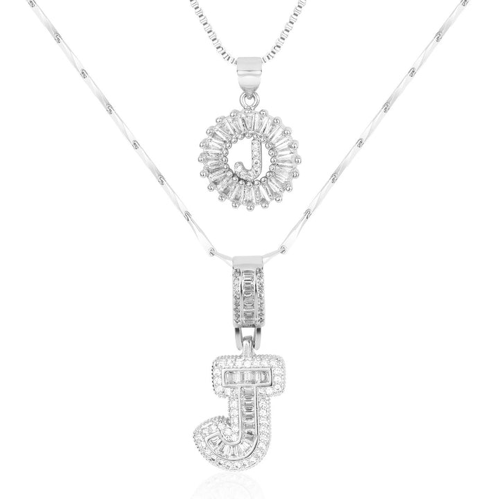 2pc Forever Bond Initial Necklace Set