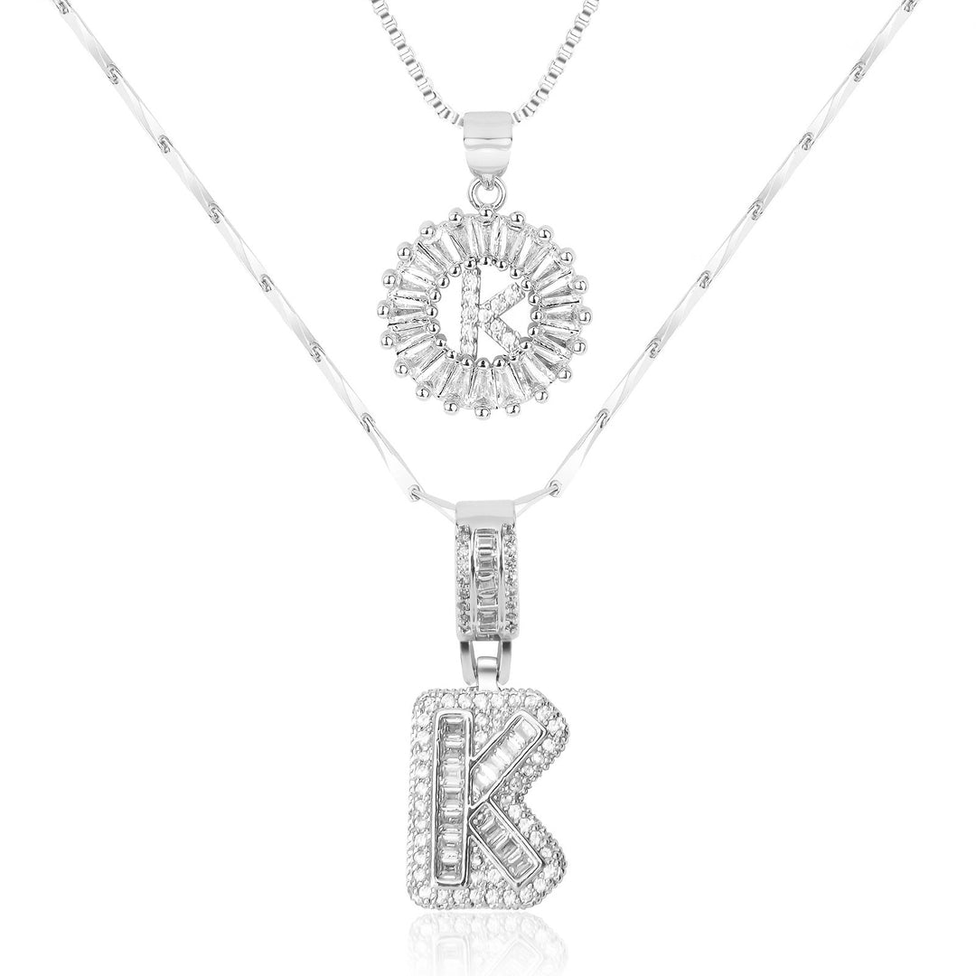 2pc Forever Bond Initial Necklace Set
