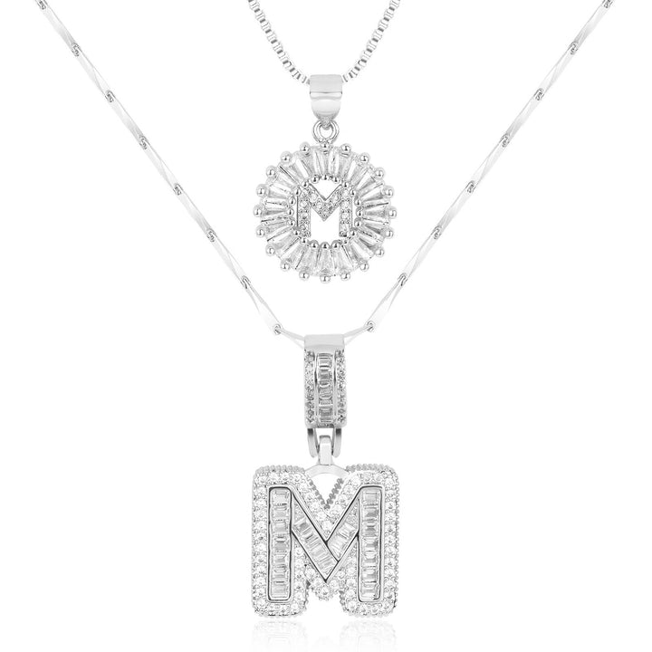 2pc Forever Bond Initial Necklace Set