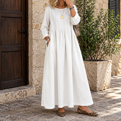 Sylvia | Vintage Denim Maxi Dress
