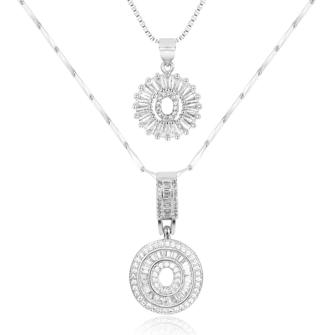 2pc Forever Bond Initial Necklace Set