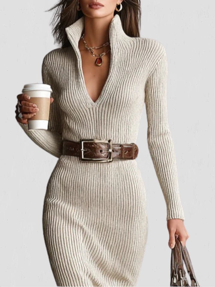 SASCHA RIBBED ELEGANCE DRESS