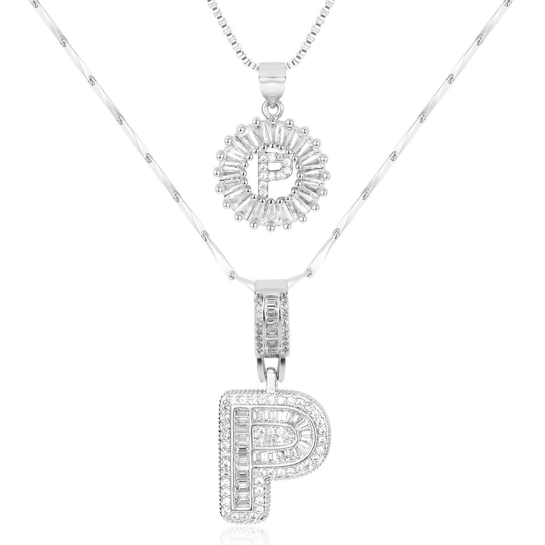 2pc Forever Bond Initial Necklace Set