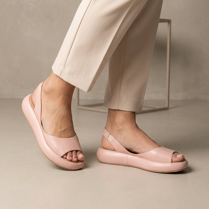 Peep-Toe Slingback Orthopedic Sandals with Cushioned Sole Support