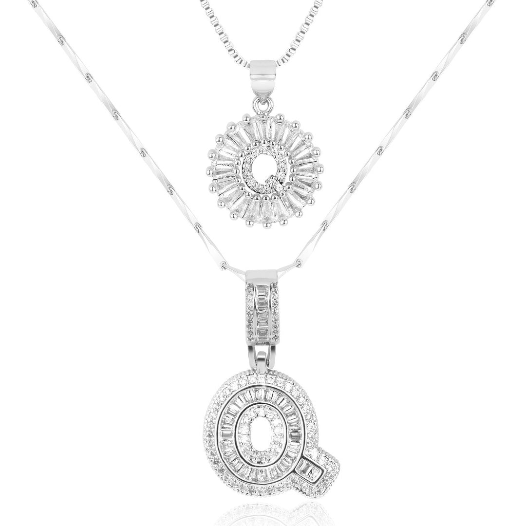 2pc Forever Bond Initial Necklace Set