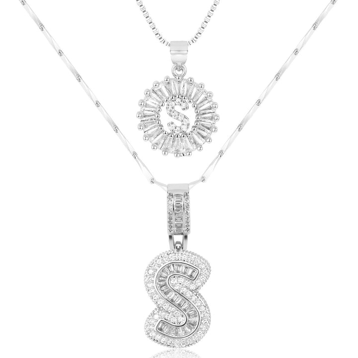 2pc Forever Bond Initial Necklace Set