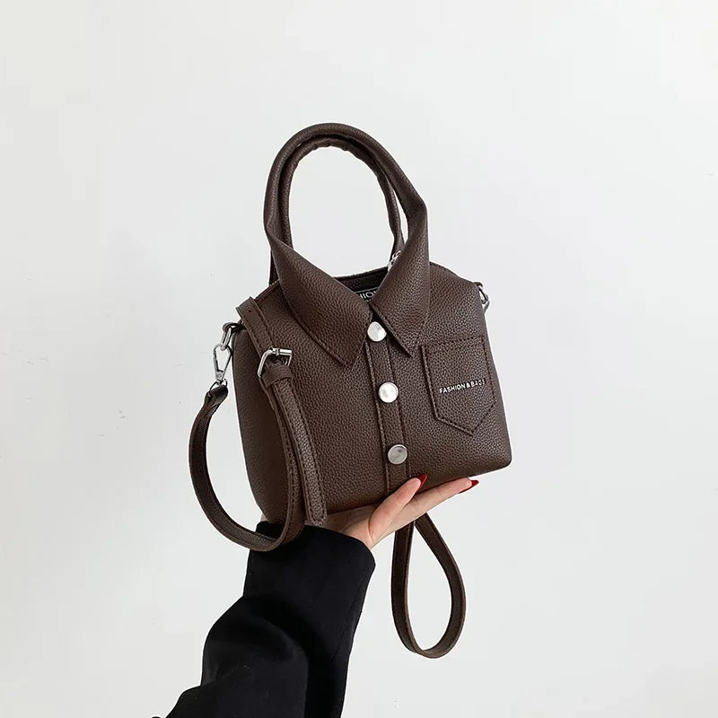 Collared Leather Bag