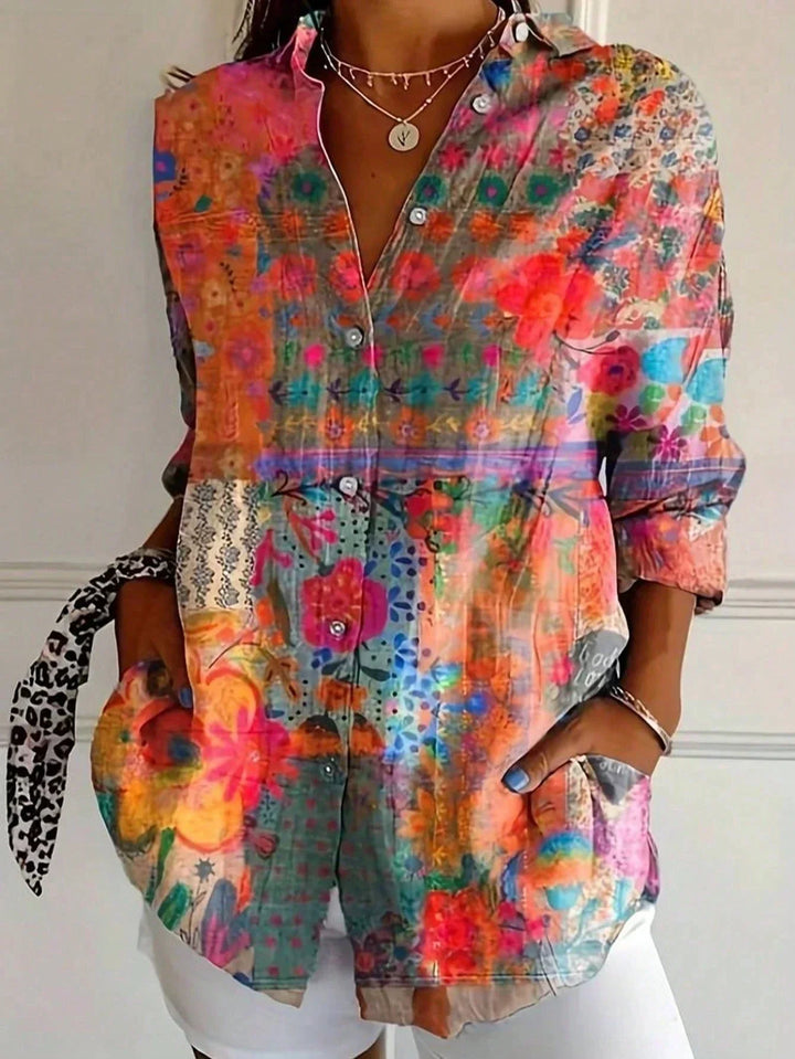 Astrid | Colorful Pattern Blouse