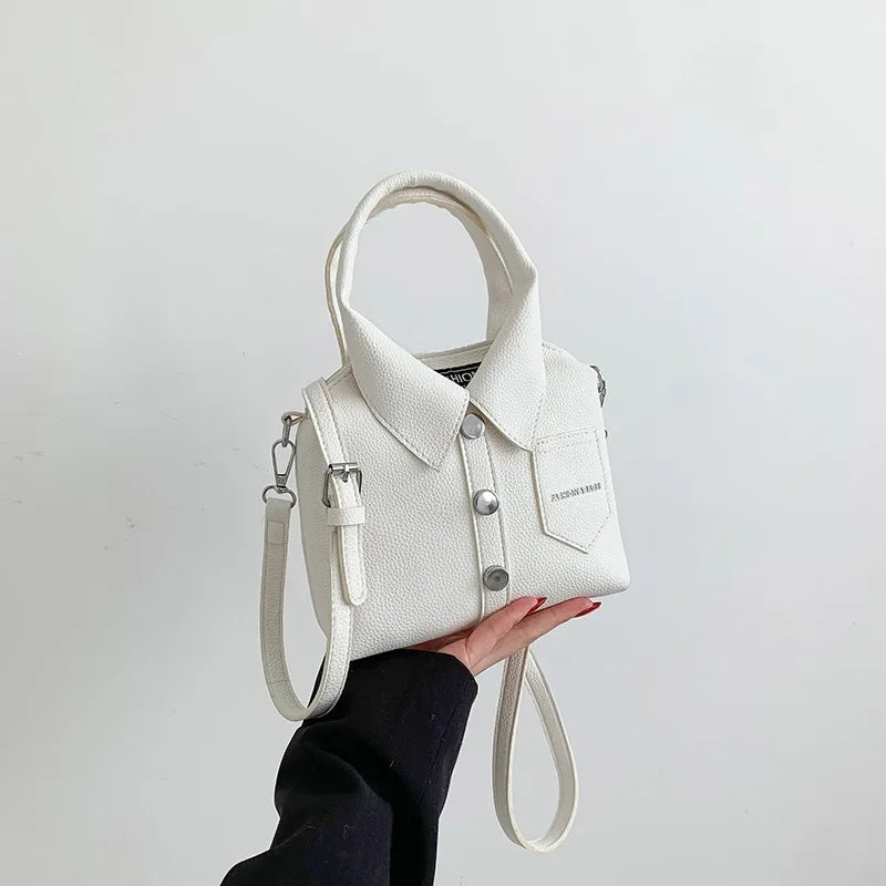 Collared Leather Bag