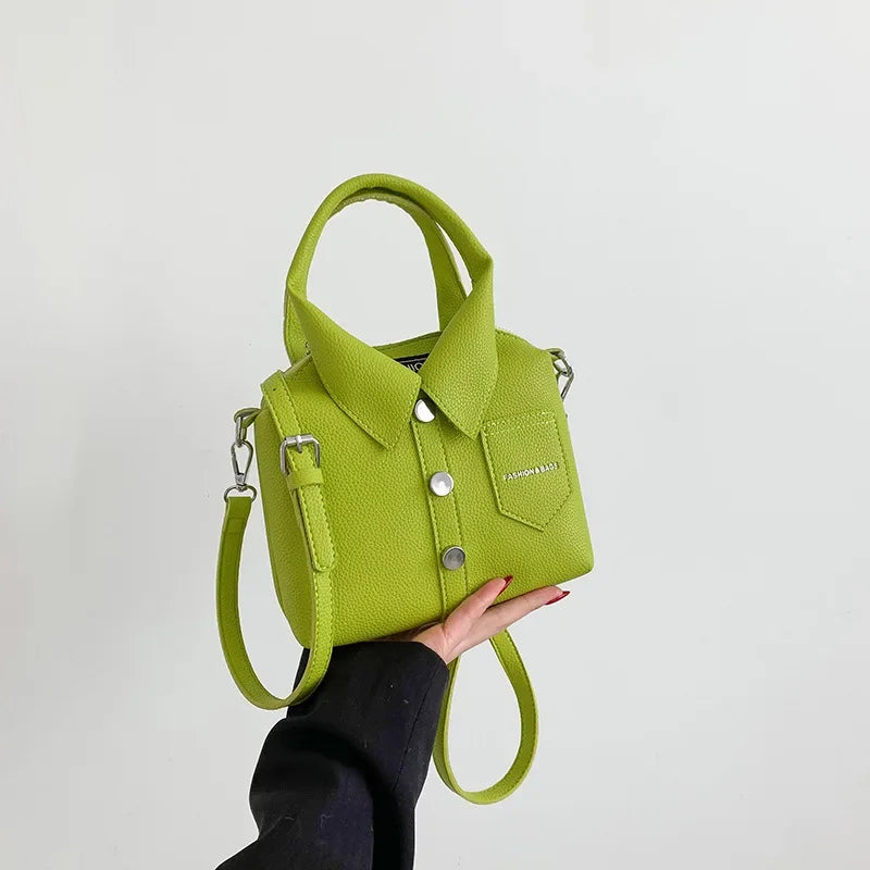 Collared Leather Bag