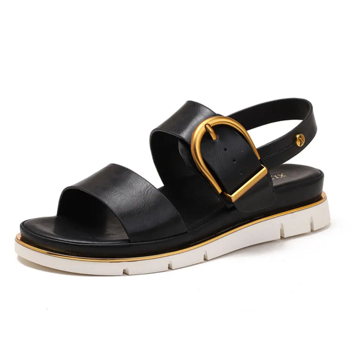 Valine Gold-Buckle Strap Orthopedic Sandals
