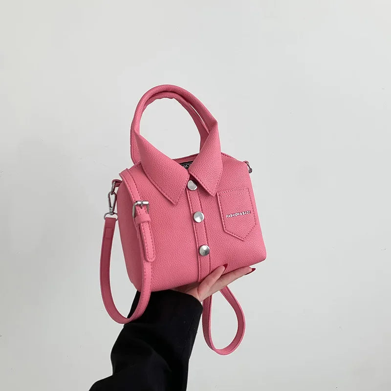 Collared Leather Bag