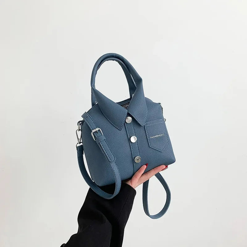 Collared Leather Bag