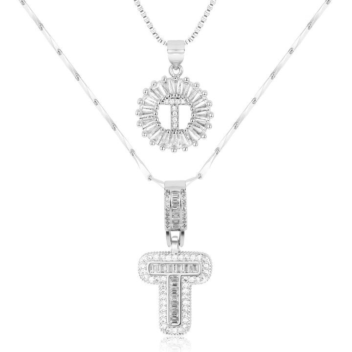 2pc Forever Bond Initial Necklace Set