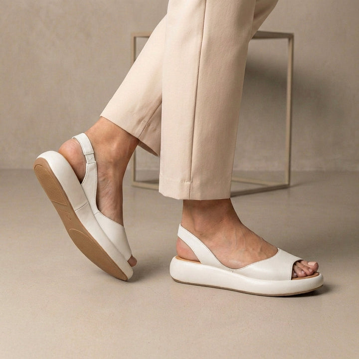 Peep-Toe Slingback Orthopedic Sandals with Cushioned Sole Support