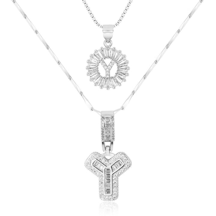 2pc Forever Bond Initial Necklace Set
