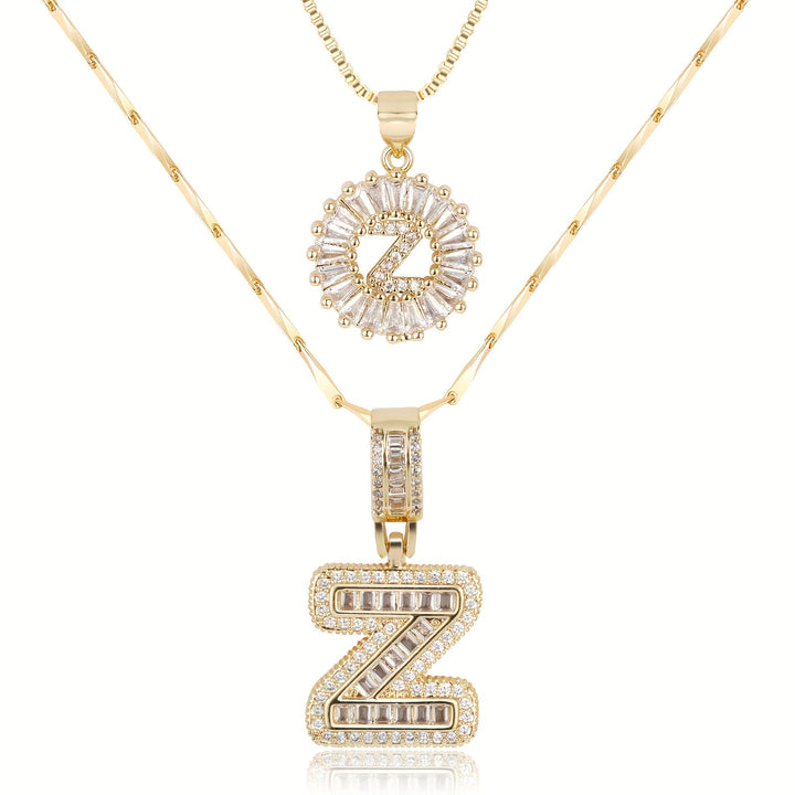 2pc Forever Bond Initial Necklace Set