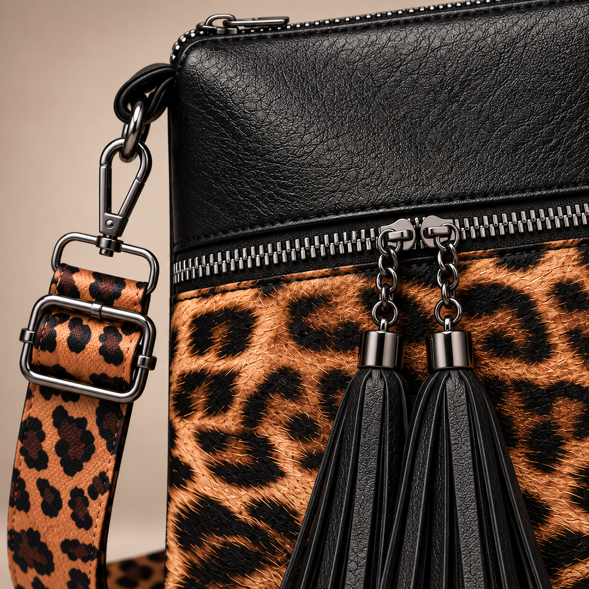 Zarevyn Leopard Tassel Bag