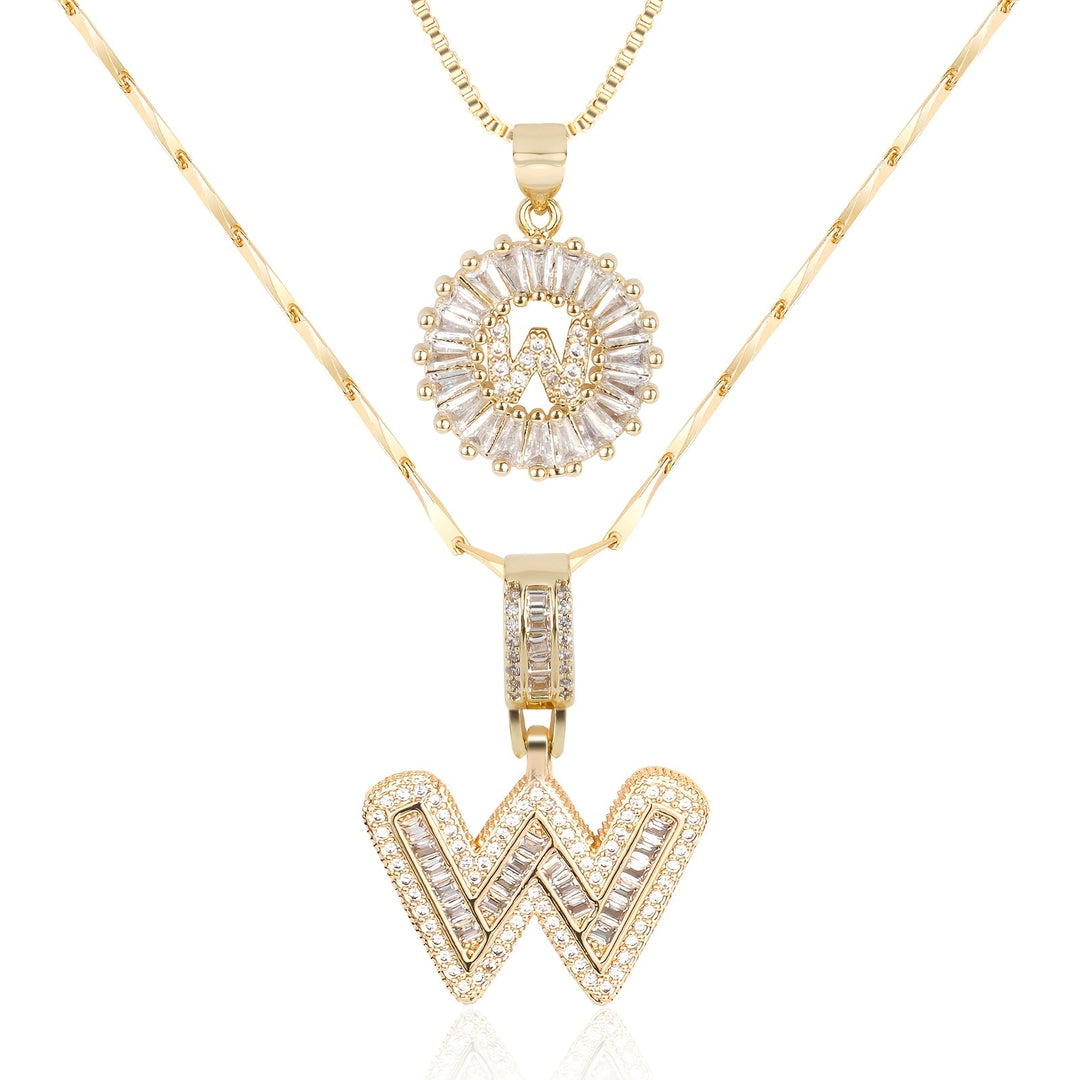 2pc Forever Bond Initial Necklace Set